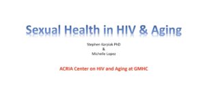 Sexual Health in HIV and Aging