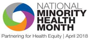National Minority Health Month Partnering for Health Equity April 2018 Logo