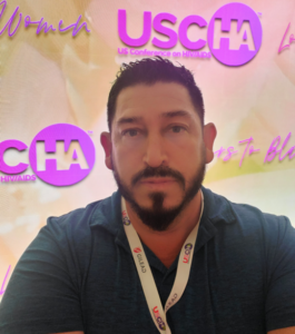 Hispanic man over 50 LWH at USCHA 2023