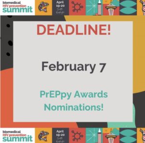 Deadline! February 7, 2024. PrEPpy awards nominations